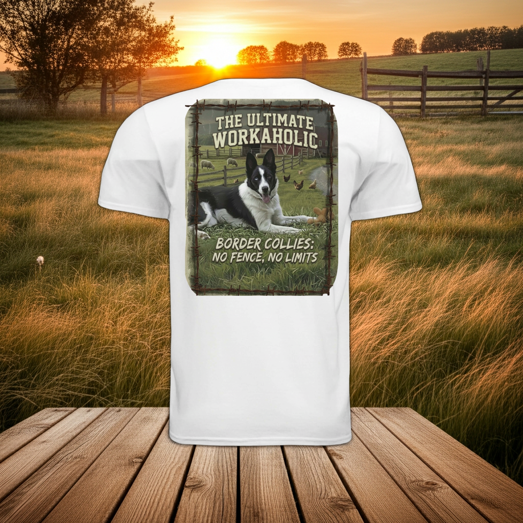 Border Collie Graphic T-Shirt – Dog Lover Country Tee