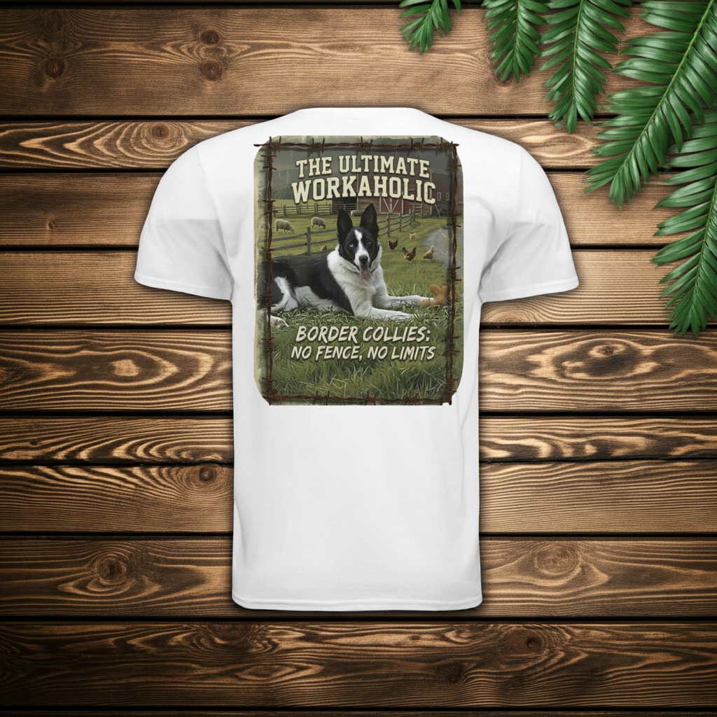 Border Collie Graphic T-Shirt – Dog Lover Country Tee