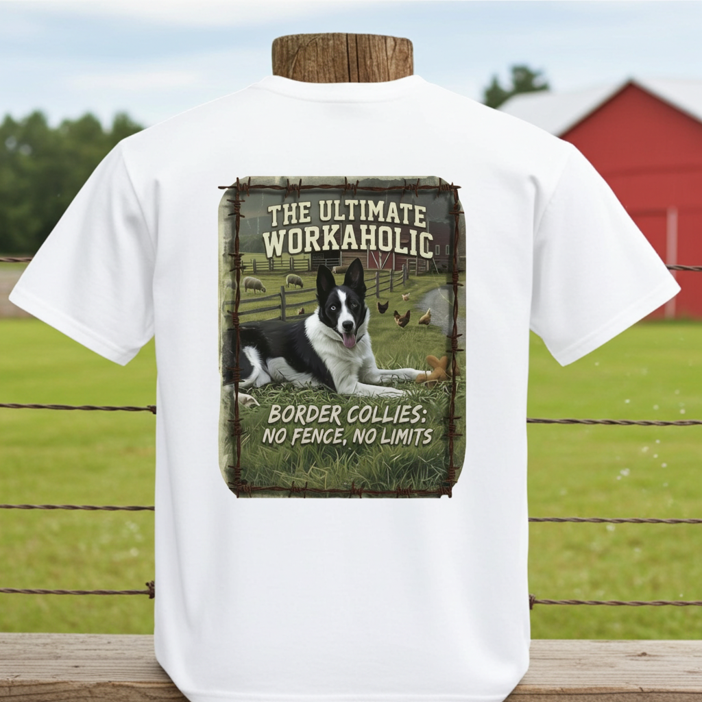 Border Collie Graphic T-Shirt – Dog Lover Country Tee