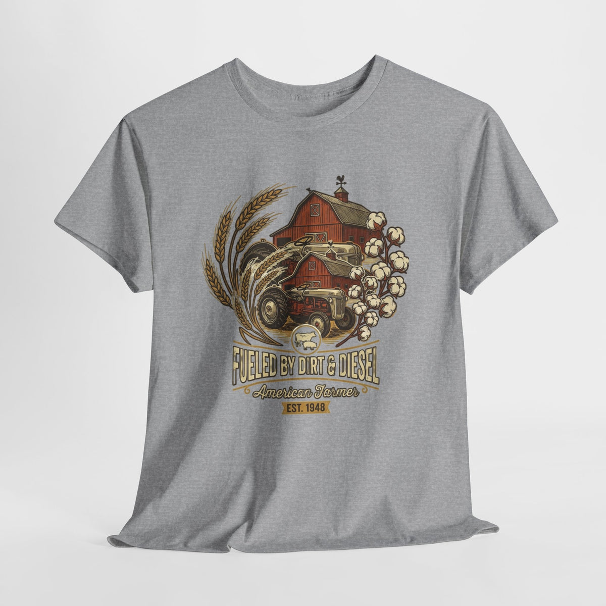 "Raises on Dirt and Diesel"  Farmhouse T-Shirt