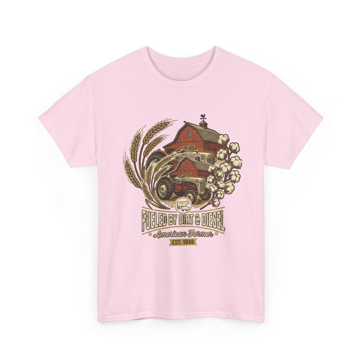 "Raises on Dirt and Diesel"  Farmhouse T-Shirt