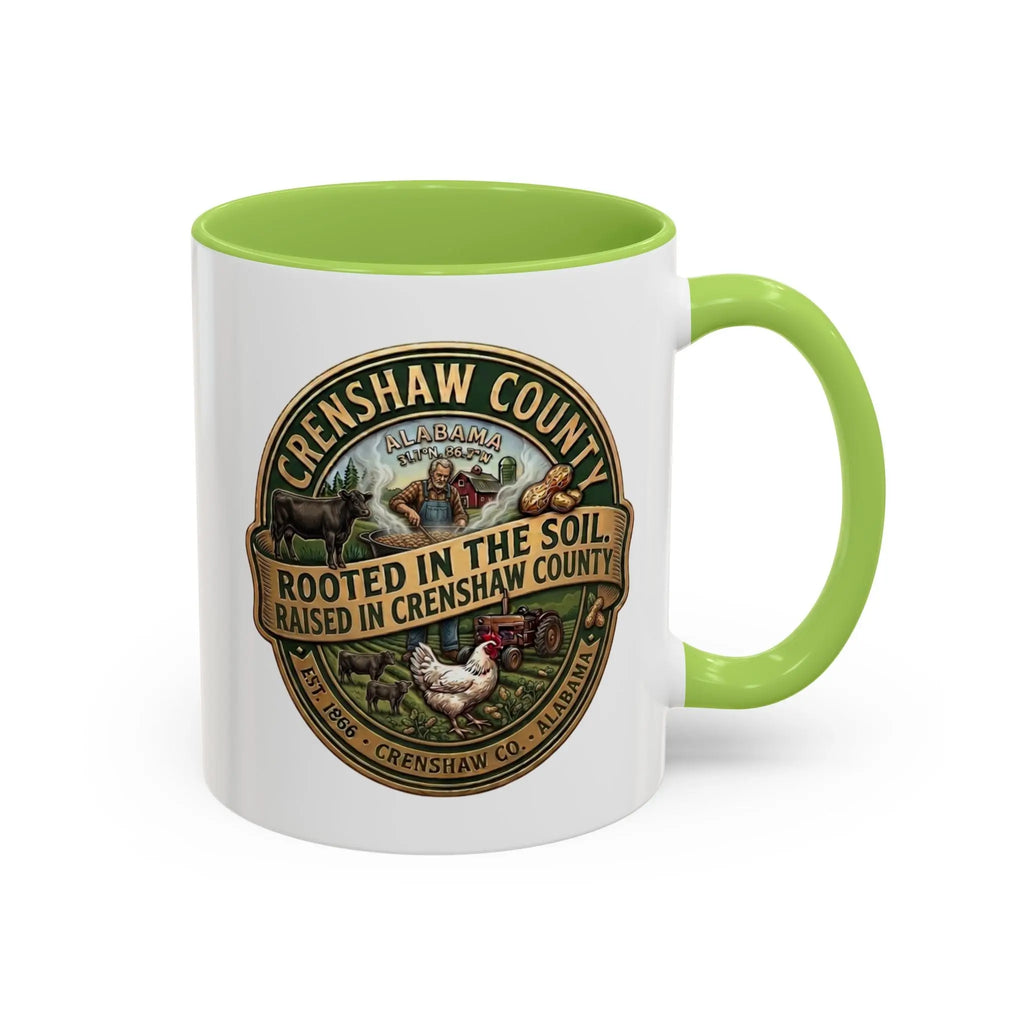 Crenshaw County Accent Coffee Mug — Local County Coffee Cup (11/15 oz) Printify