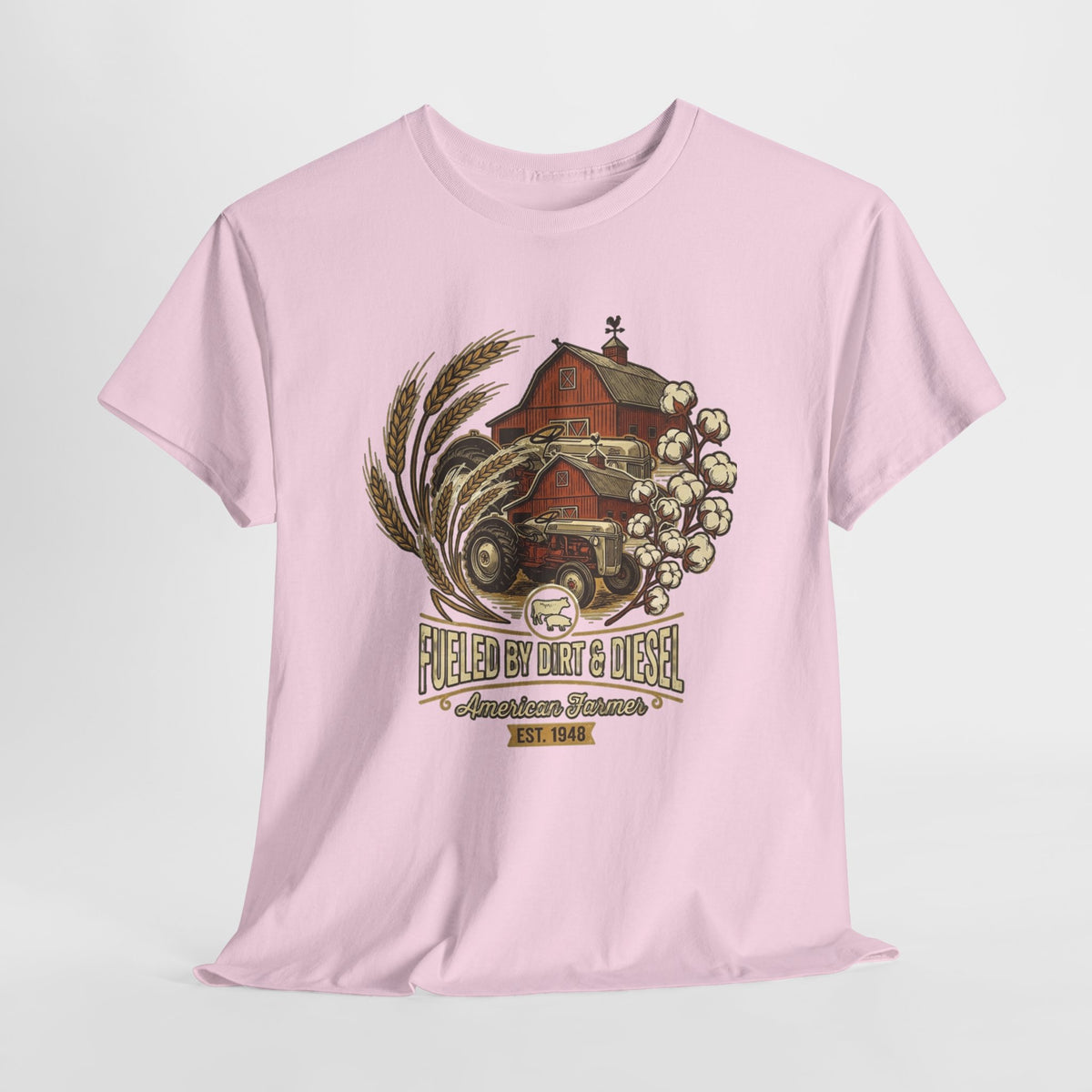 "Raises on Dirt and Diesel"  Farmhouse T-Shirt