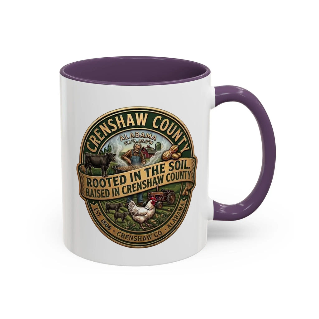 Crenshaw County Accent Coffee Mug — Local County Coffee Cup (11/15 oz) Printify