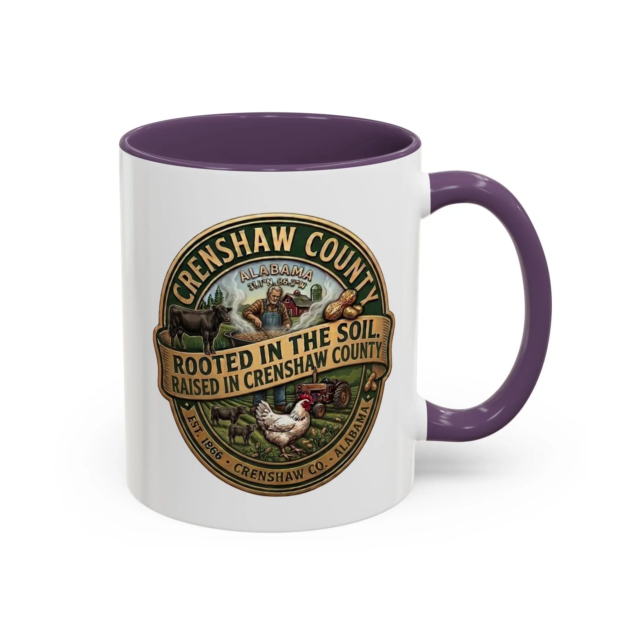 Crenshaw County Accent Coffee Mug — Local County Coffee Cup (11/15 oz) Printify