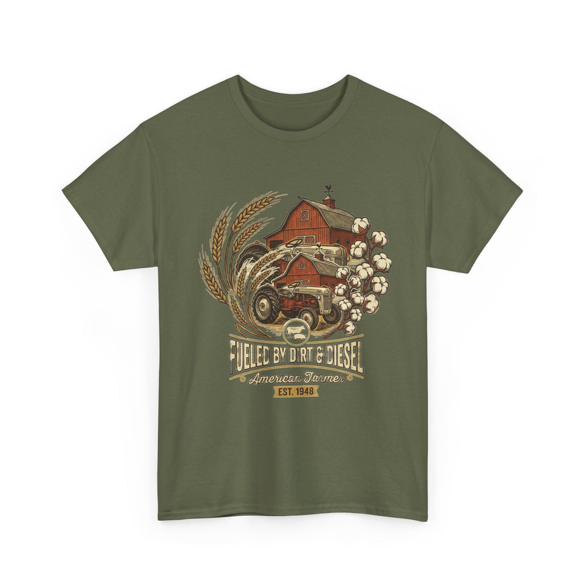 "Raises on Dirt and Diesel"  Farmhouse T-Shirt