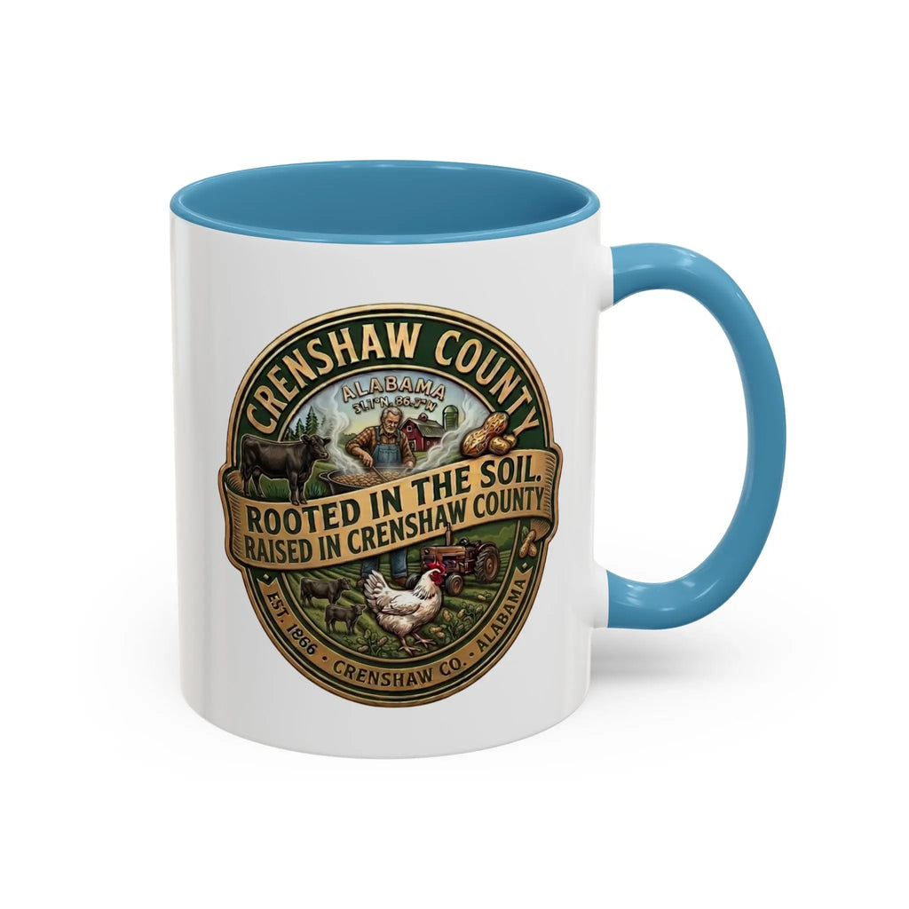 Crenshaw County Accent Coffee Mug — Local County Coffee Cup (11/15 oz) Printify