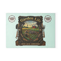 Country Roots Glass Cutting Board — Garden Life Scene Printify