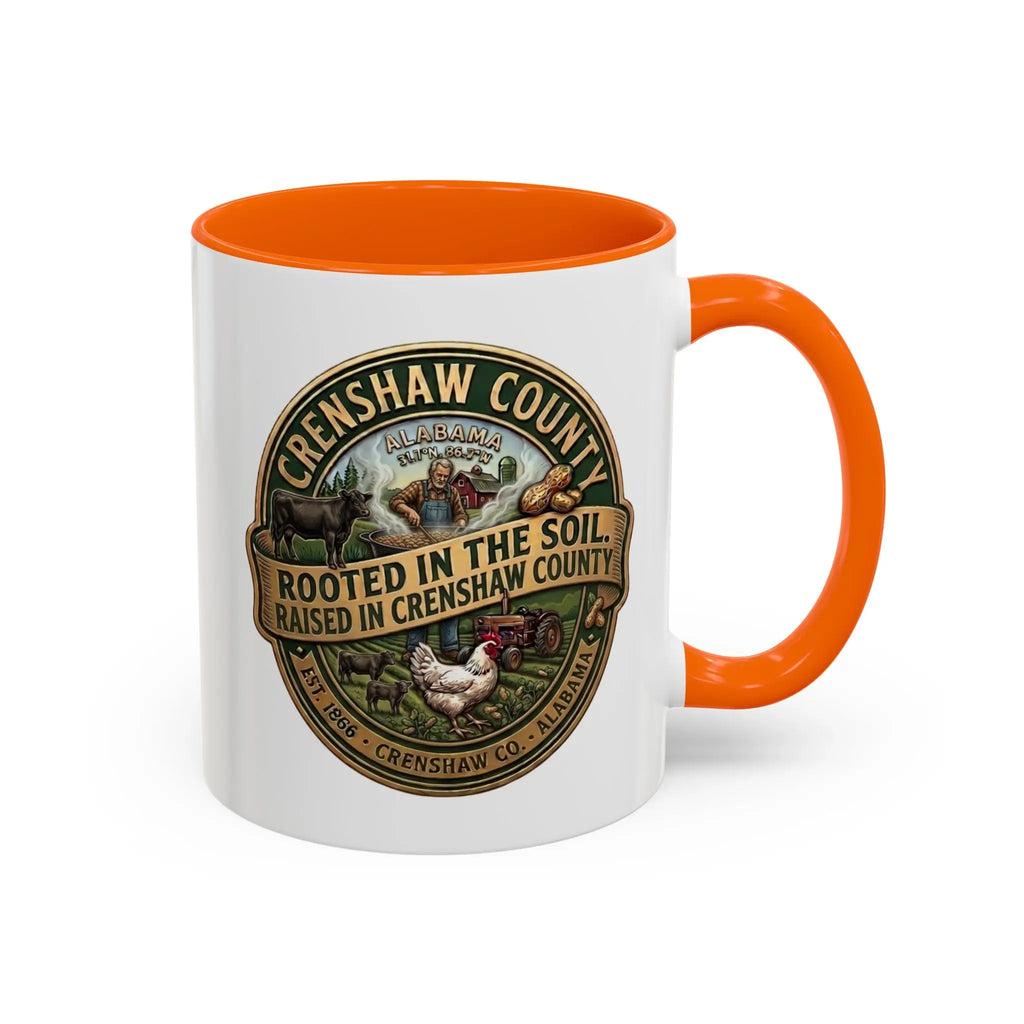 Crenshaw County Accent Coffee Mug — Local County Coffee Cup (11/15 oz) Printify