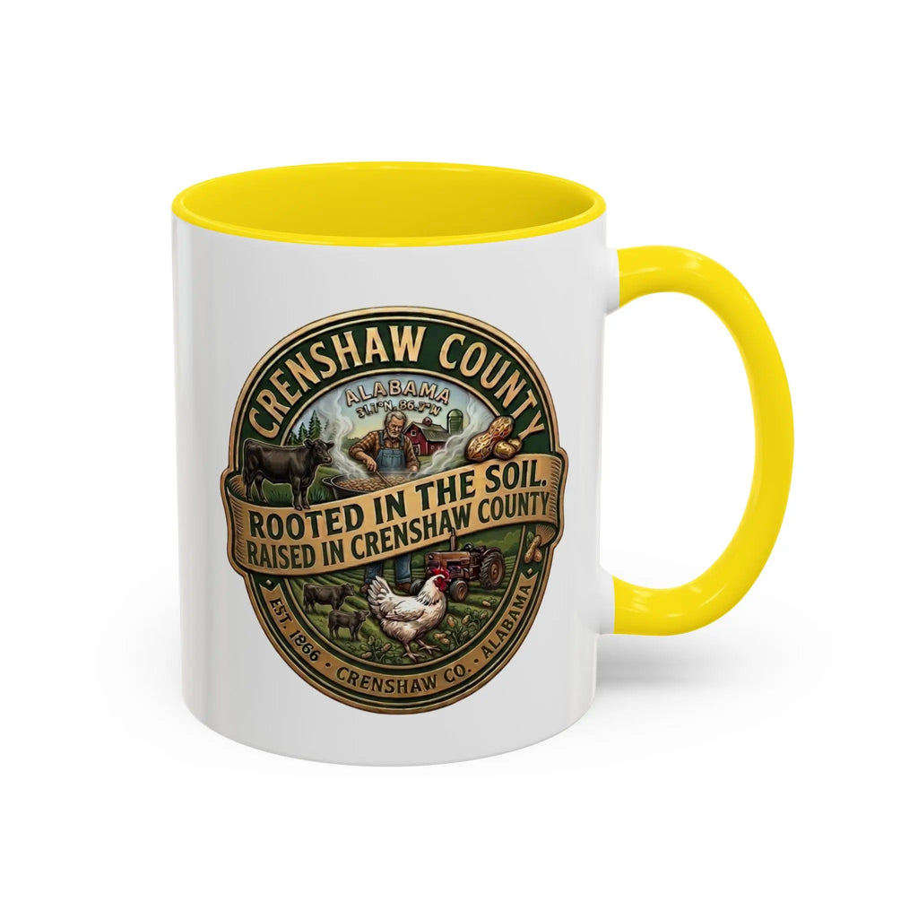 Crenshaw County Accent Coffee Mug — Local County Coffee Cup (11/15 oz) Printify