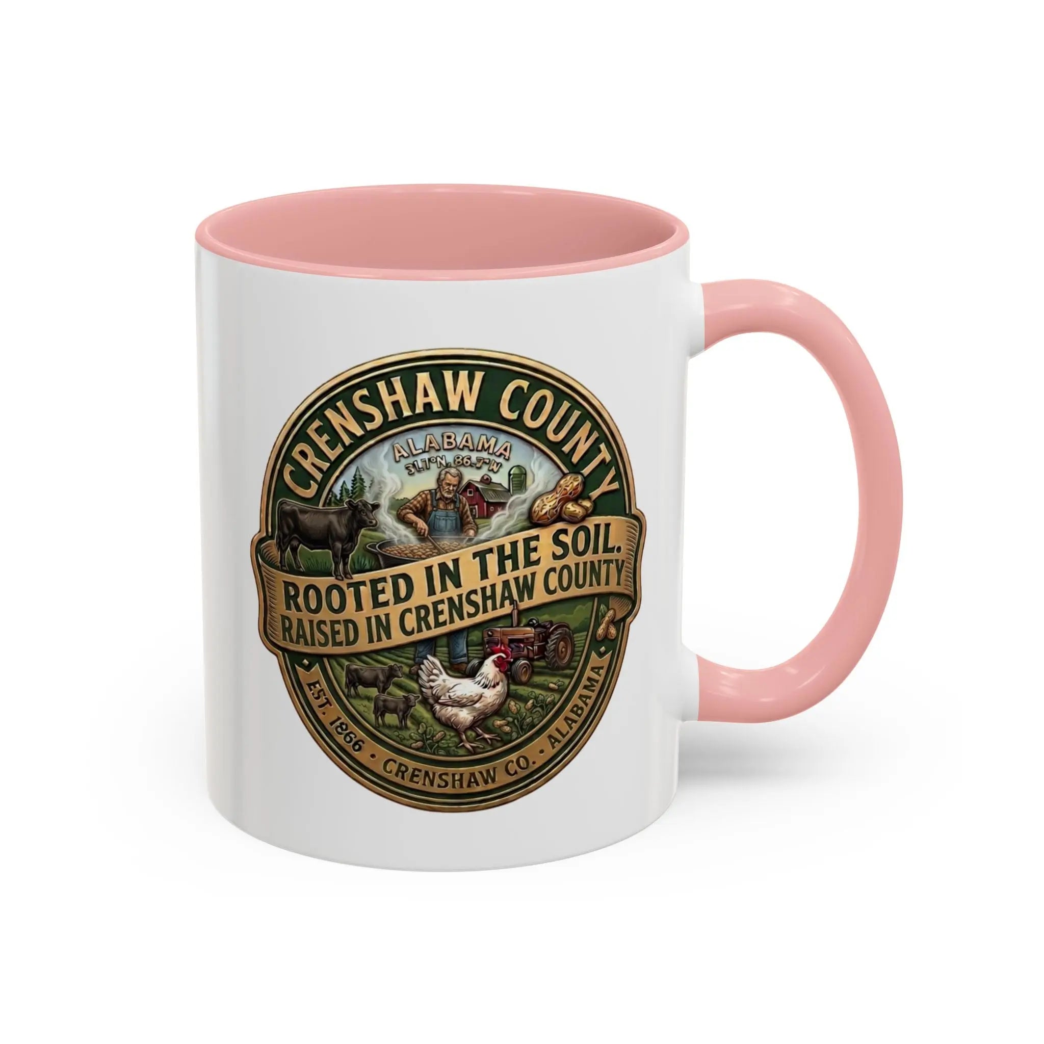 Crenshaw County Accent Coffee Mug — Local County Coffee Cup (11/15 oz) Printify