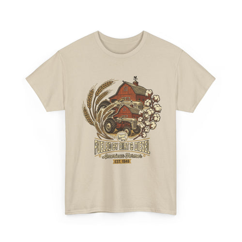"Raises on Dirt and Diesel"  Farmhouse T-Shirt