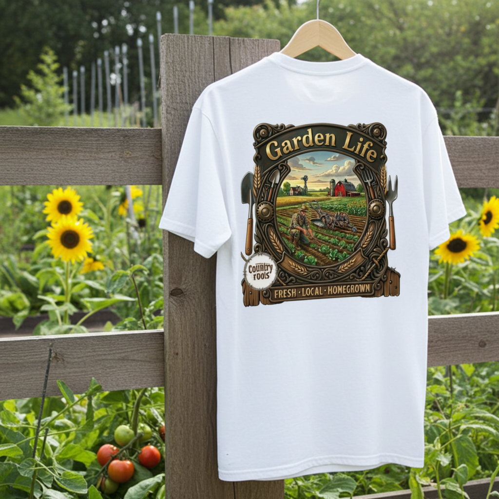 Garden Life Graphic T-Shirt – Country Gardening Lifestyle Tee