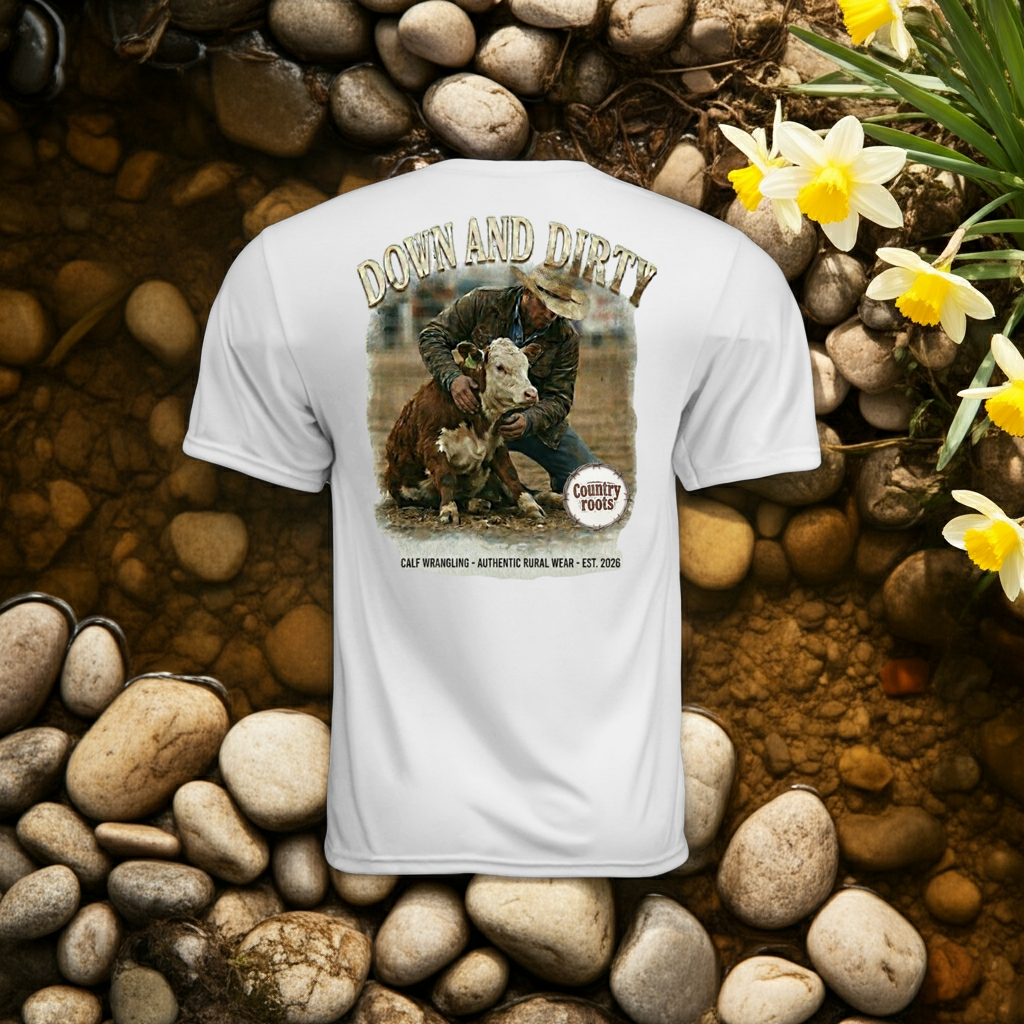 Down and Dirty Cattle Graphic T-Shirt – Country Farming Tee
