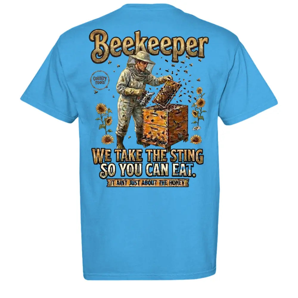 Beekeeper Graphic T-Shirt – Rustic Country Honeybee Tee - T-Shirt