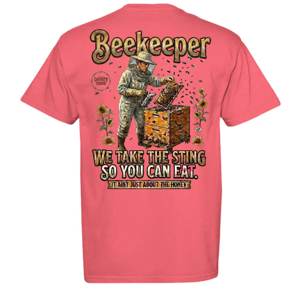 Beekeeper Graphic T-Shirt – Rustic Country Honeybee Tee - T-Shirt