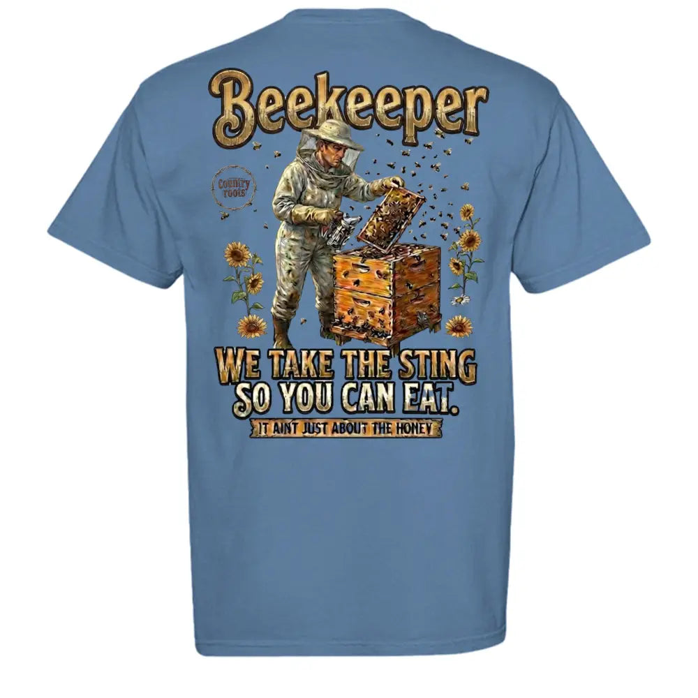 Beekeeper Graphic T-Shirt – Rustic Country Honeybee Tee - T-Shirt