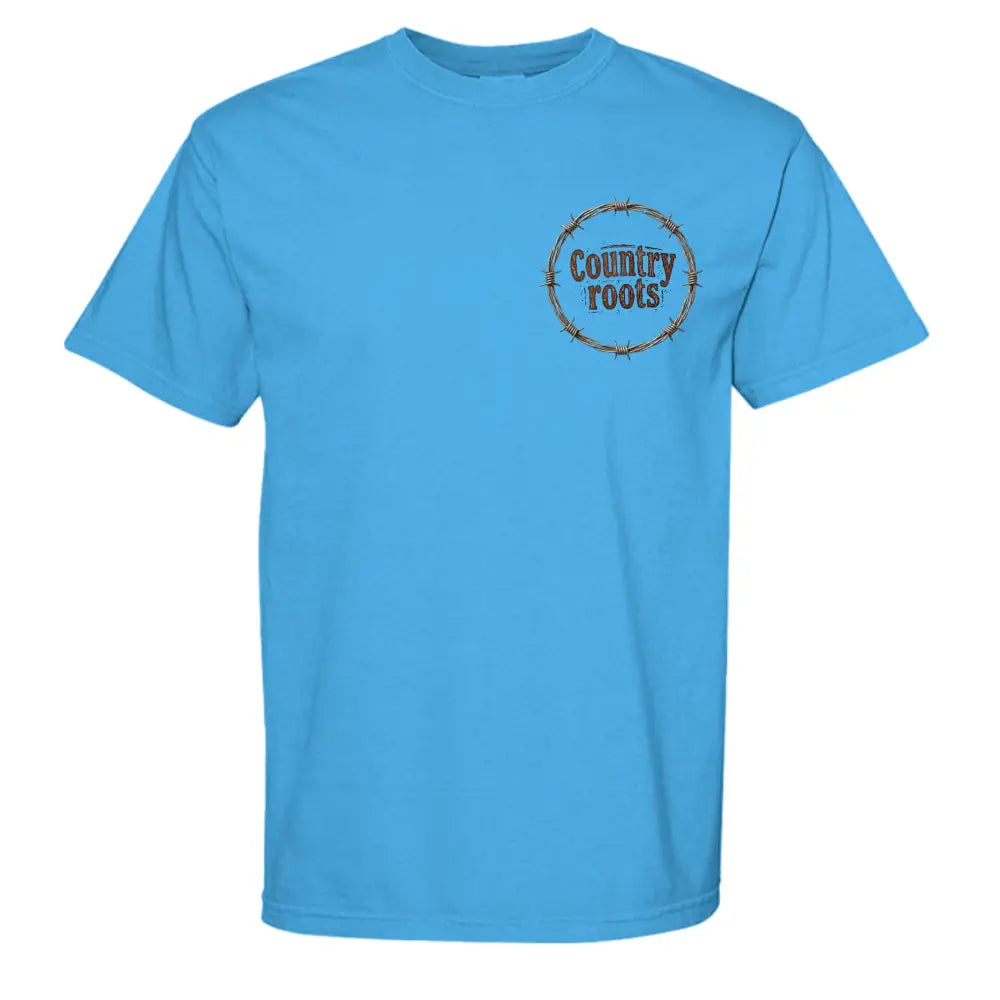 Beekeeper Graphic T-Shirt – Rustic Country Honeybee Tee - SAPPHIRE / S / Comfort Colors C1717 Adult 6.1 oz. T-Shirt