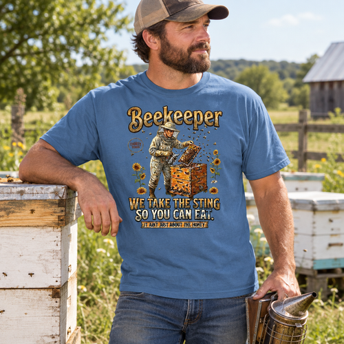 Beekeeper Graphic T-Shirt – Rustic Country Honeybee Tee