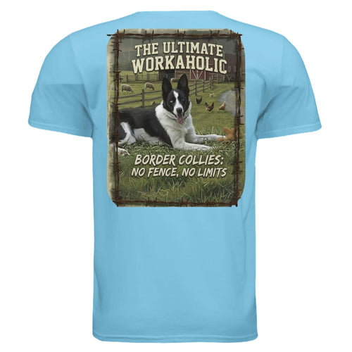 Border Collie Graphic T-Shirt – Dog Lover Country Tee - T-Shirt