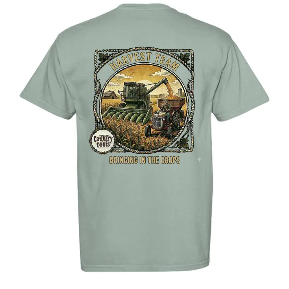 Bringing in the Crops Graphic T-Shirt for rural lifestyle and farmers – Farmer Harvest Country Tee - T-Shirt