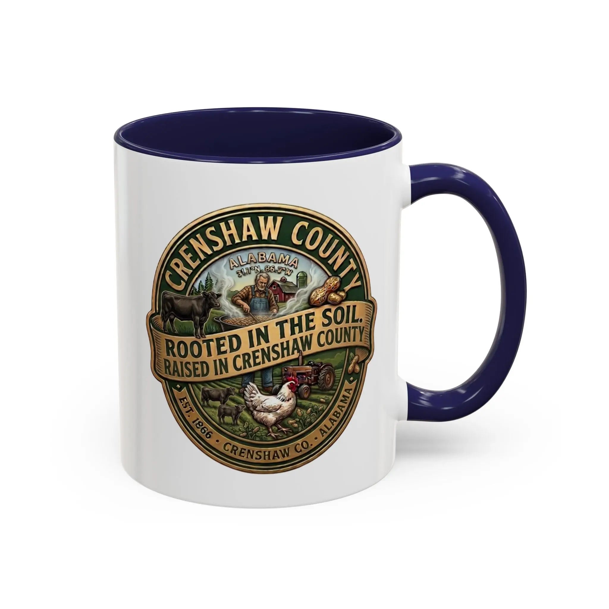 Crenshaw County Accent Coffee Mug — Local County Coffee Cup (11/15 oz) Printify